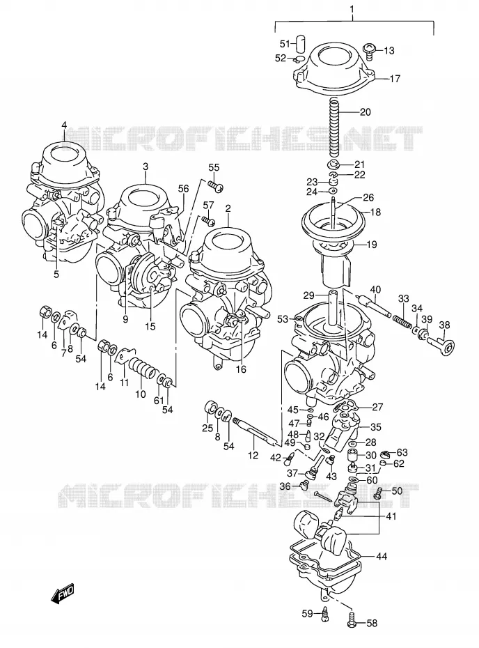 CARBURATEUR (MODELE P/R E18/E39) Suzuki MOTO 600 RF 1996  RF600RUT(E2)