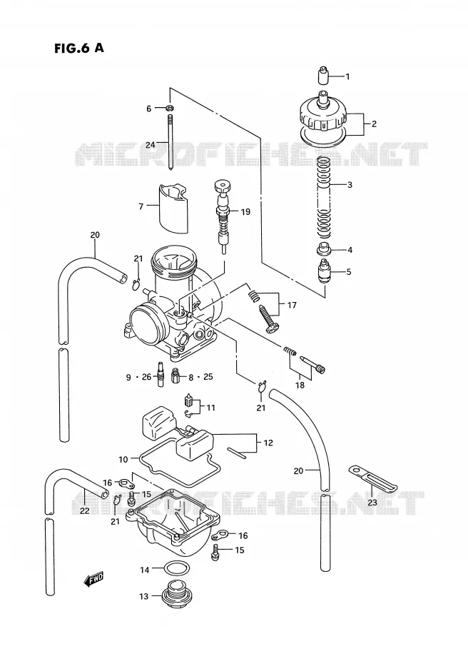 CARBURATEUR (MODELE R/S) Suzuki MOTO 125 RM 1995  RM125S(E2)