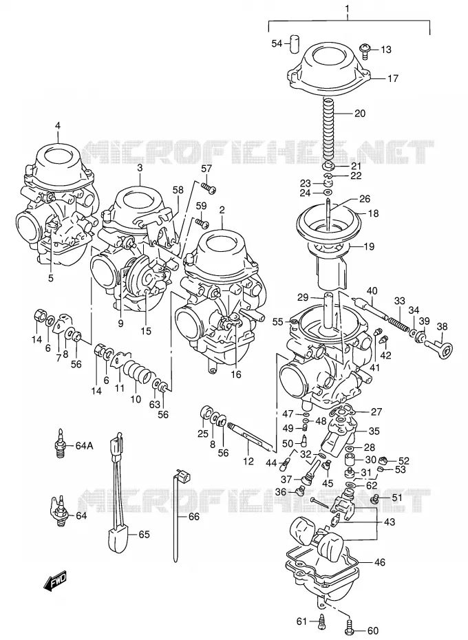 CARBURATEUR (MODELE R/S) Suzuki MOTO 900 RF 1994  RF900RR(E2)