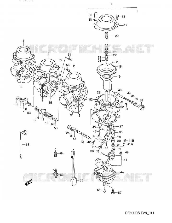 CARBURATEUR Suzuki MOTO 600 RF 1993  RF600RP(E28)