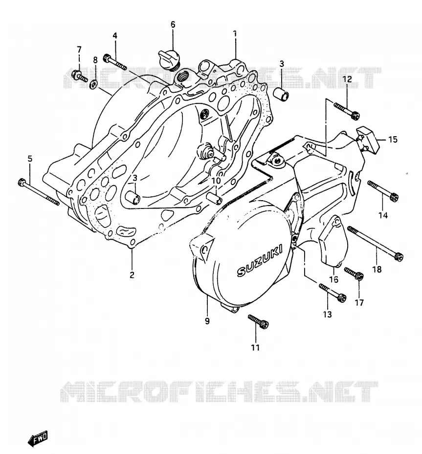 CARTER Suzuki MOTO 250 RG 1987  RG250H(G/H)