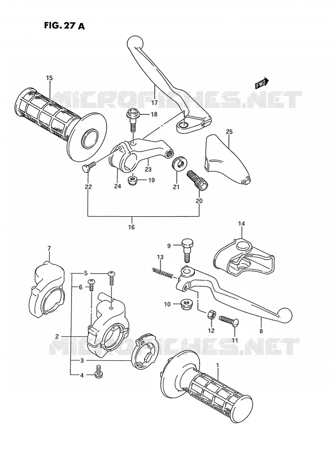 COMMODOS (MODELE S) Suzuki MOTO 125 RM 1995  RM125S(E2)