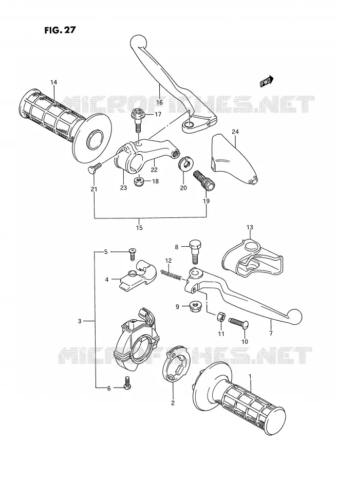 COMMODOS (N/P/R) Suzuki MOTO 125 RM 1992  RM125N(E2)