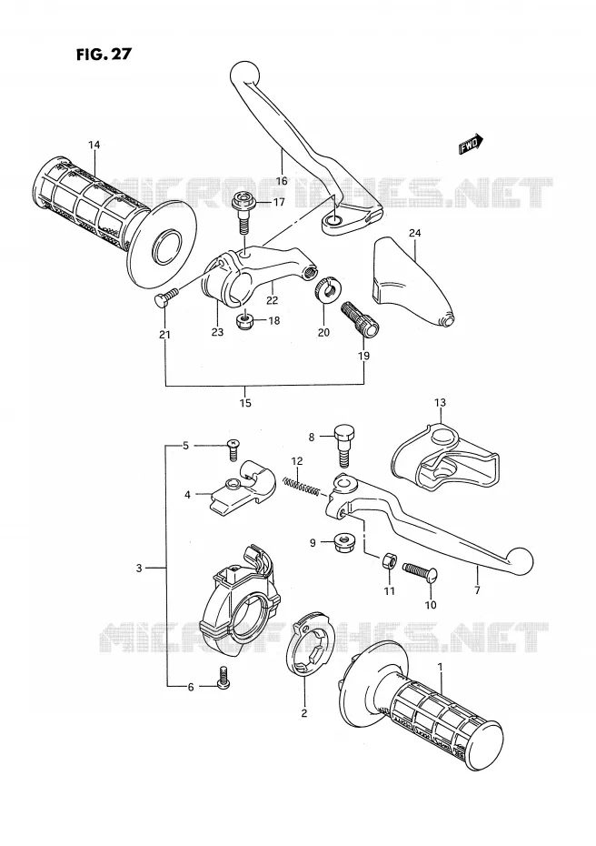 COMMODOS (N/P/R) Suzuki MOTO 125 RM 1992  RM125N(E3)