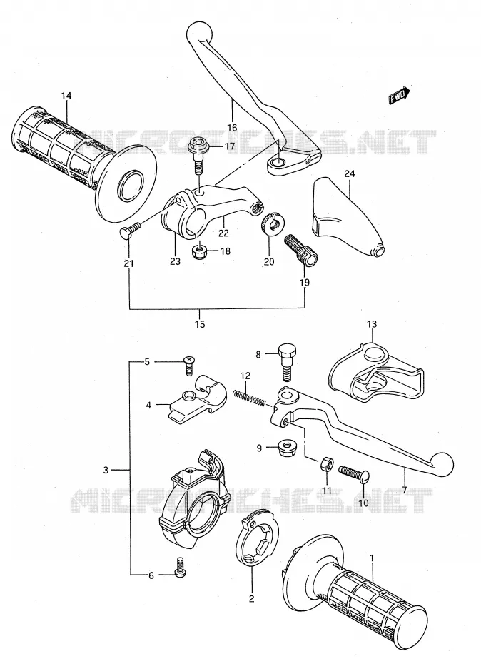 COMMODOS (N/P/R) Suzuki MOTO 125 RM 1995  RM125S(E28)