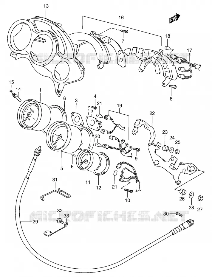 COMPTEUR (MODELE R/S) Suzuki MOTO 900 RF 1994  RF900RR(E2)