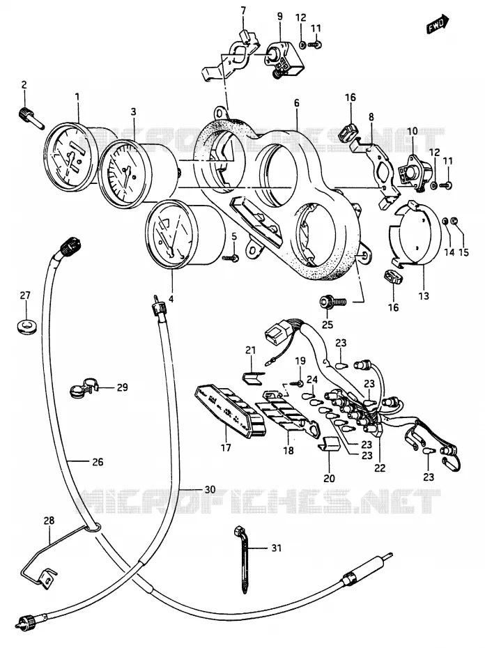 COMPTEUR Suzuki MOTO 250 RG 1987  RG250H(G/H)
