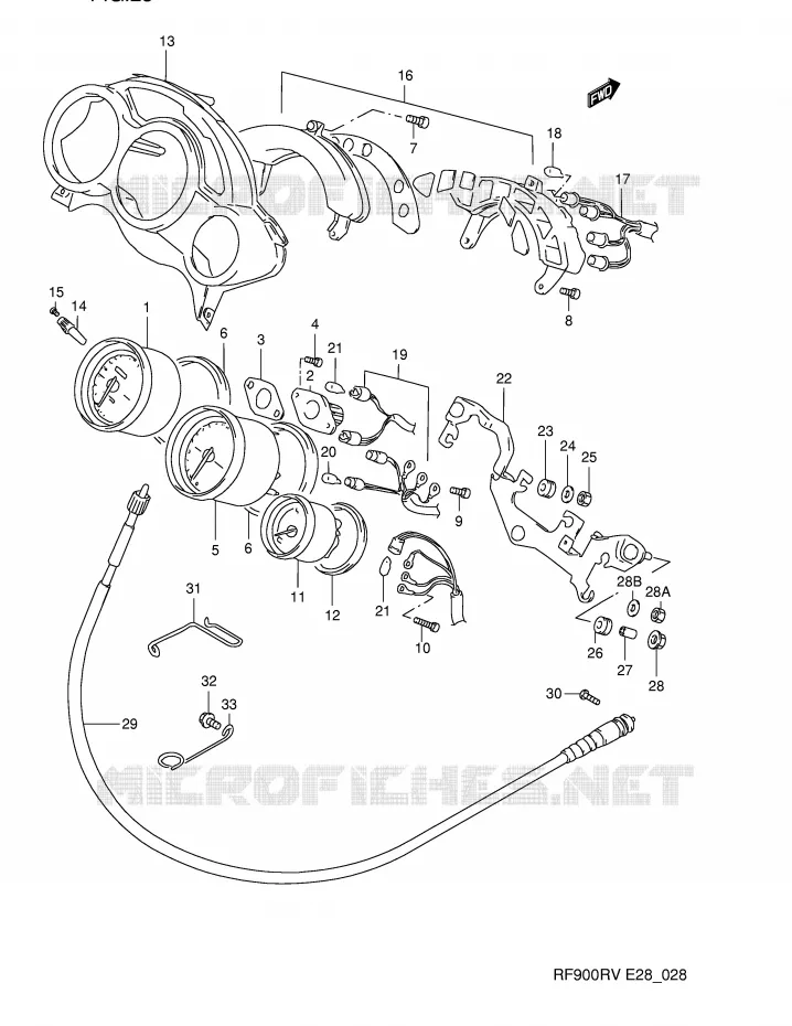 COMPTEUR Suzuki MOTO 900 RF 1996  RF900RT(E28)