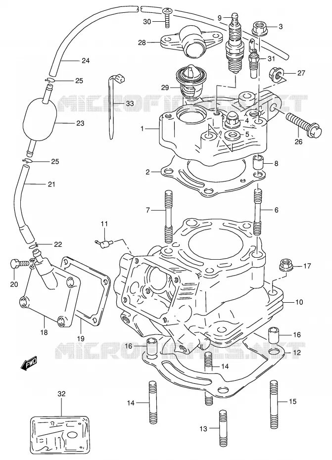 CYLINDRE Suzuki MOTO 125 RG 1993  RG125FP(E18)