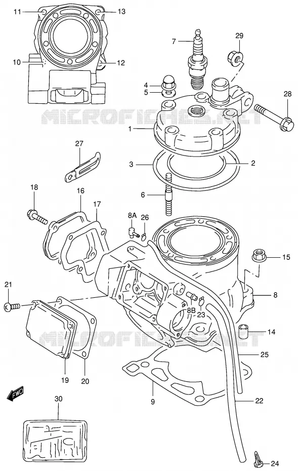 CYLINDRE Suzuki MOTO 125 RM 1997  RM125V(E2)