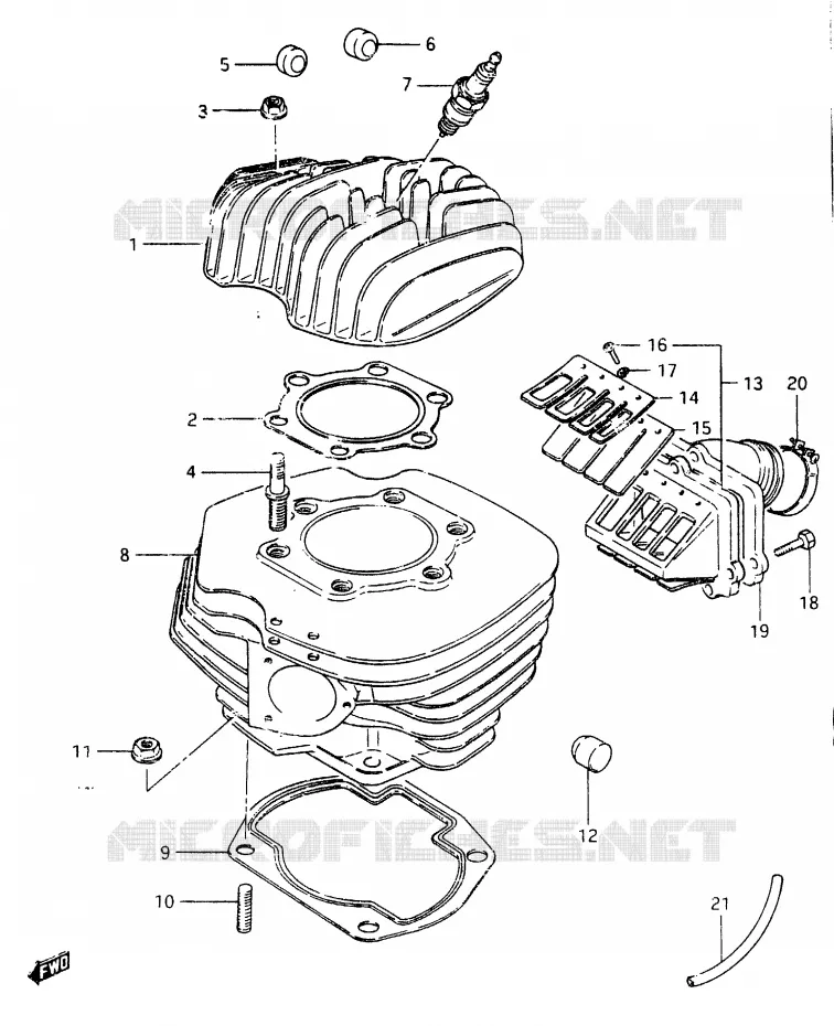 CYLINDRE Suzuki MOTO 465 RM 1982  RM465Z(X/Z)
