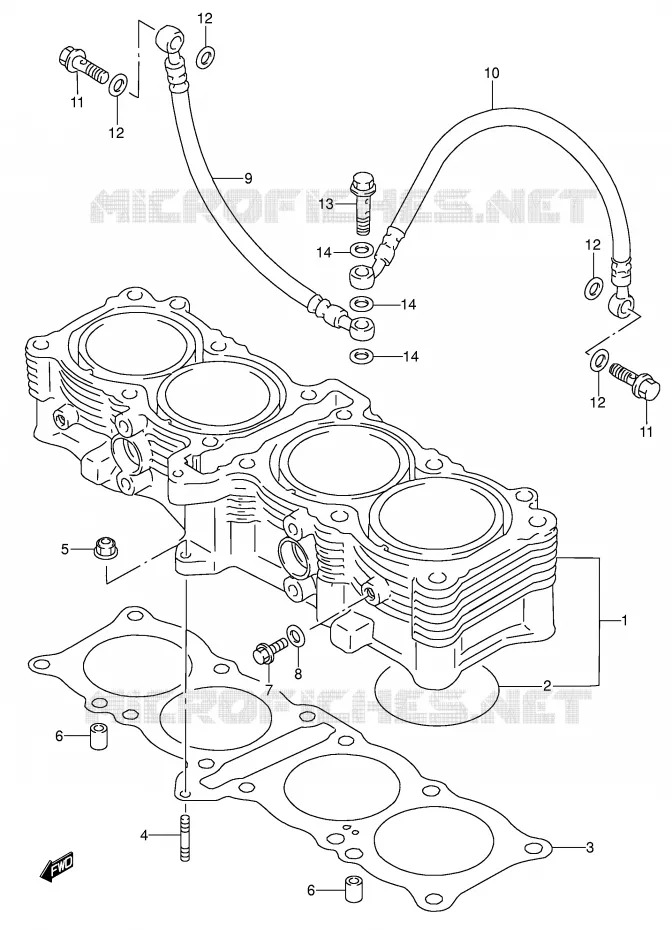 CYLINDRE Suzuki MOTO 600 RF 1997  RF600RV(E2)
