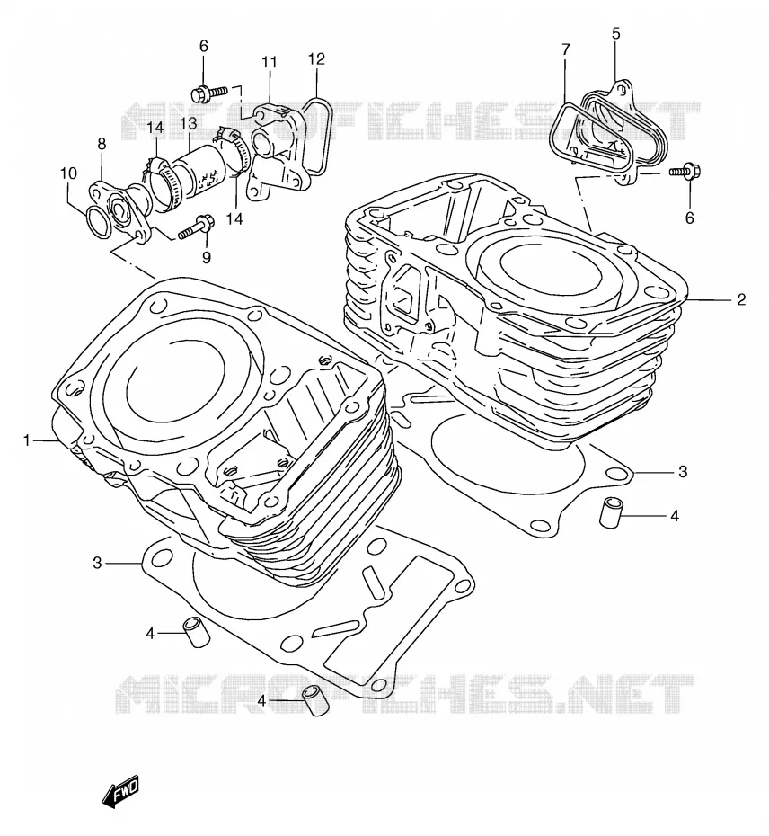 CYLINDRE Suzuki MOTO 800 MARAUDER 1999  VZ800X(E2)