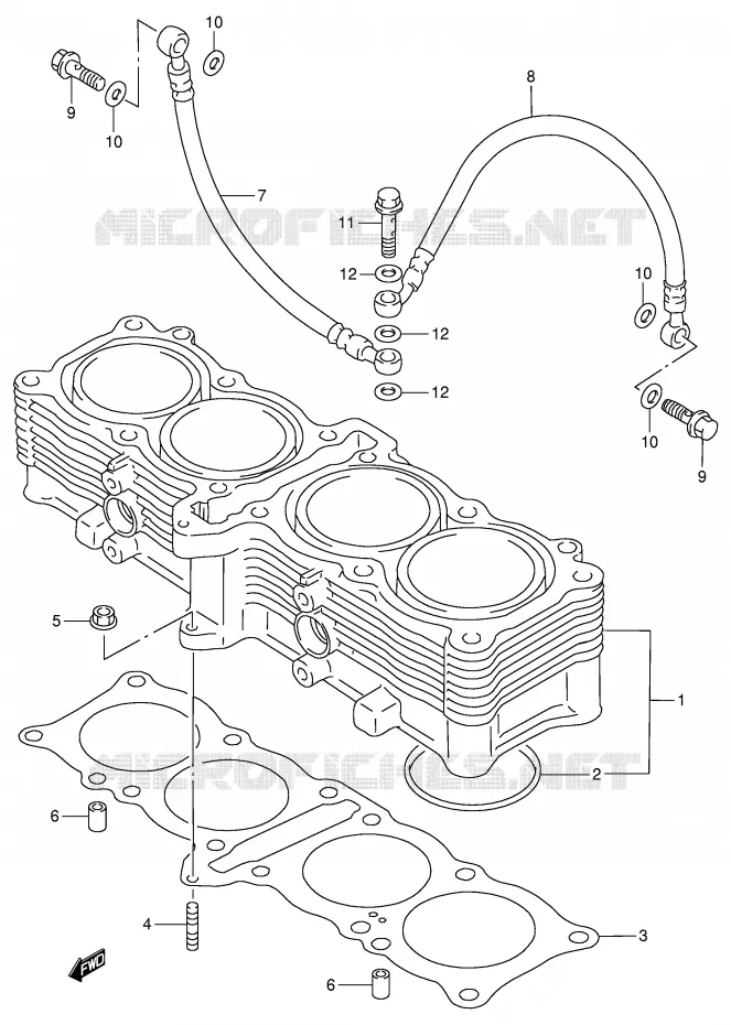 CYLINDRE Suzuki MOTO 900 RF 1995  RF900RS(E2)