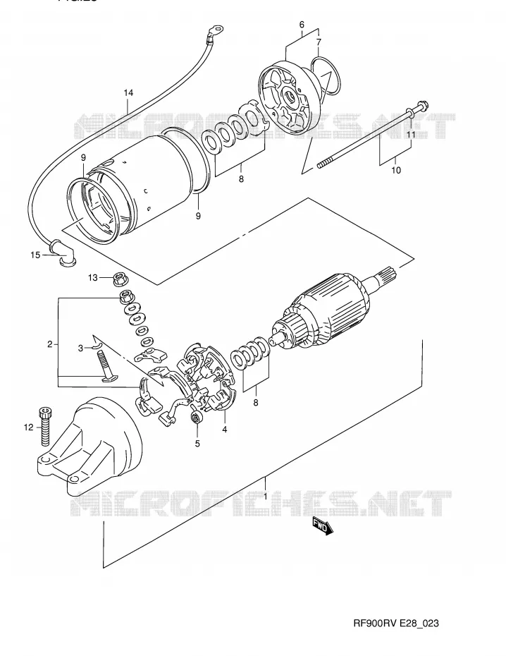 DEMARREUR Suzuki MOTO 900 RF 1997  RF900RV(E28)