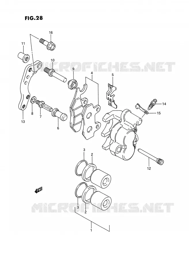 ETRIER DE FREIN AVANT (MODELE N/P/R) Suzuki MOTO 125 RM 1993  RM125P(E2)
