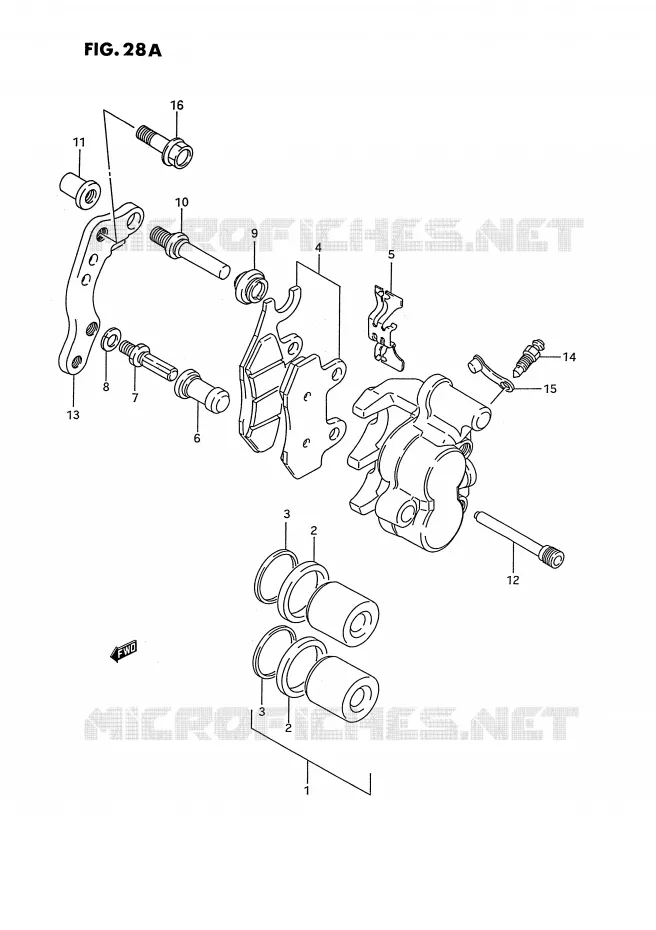 ETRIER DE FREIN AVANT (MODELE S) Suzuki MOTO 125 RM 1994  RM125R(E3)