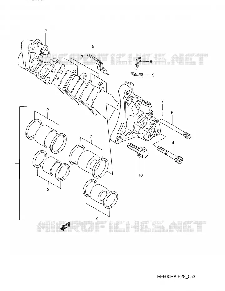 ETRIER DE FREIN AVANT Suzuki MOTO 900 RF 1997  RF900RV(E28)