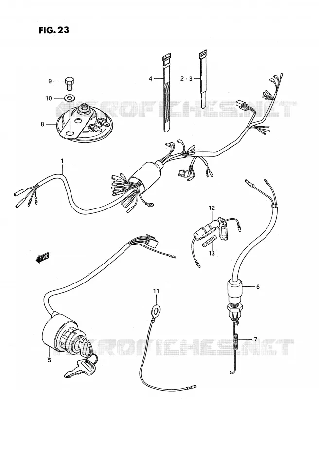 FAISCEAU ELECTRIQUE Suzuki MOTO 50 PV 1987  PV50H(E15)
