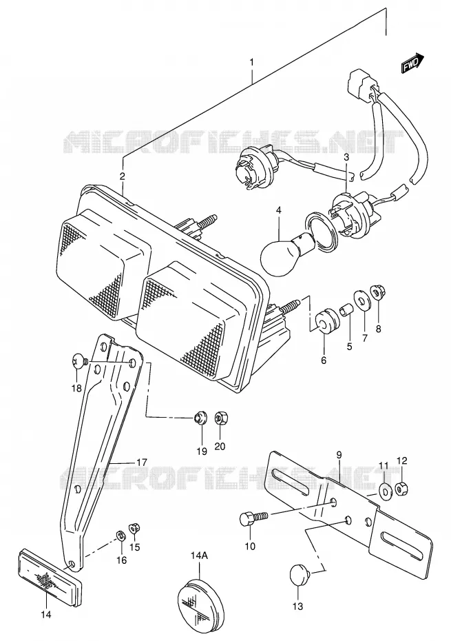 FEU ARRIERE Suzuki MOTO 125 RG 1992  RG125FN(E18)