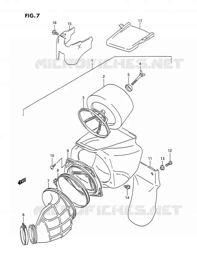 FILTRE A AIR (MODELE N) Suzuki MOTO 125 RM 1995  RM125S(E2)