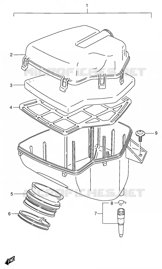 FILTRE A AIR Suzuki MOTO 125 RG 1993  RG125FUP(E18)