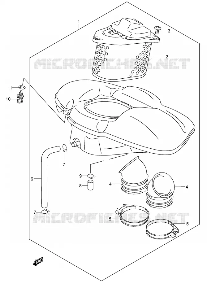 FILTRE A AIR Suzuki MOTO 1500 INTRUDER 2006  VL1500K6(E2)