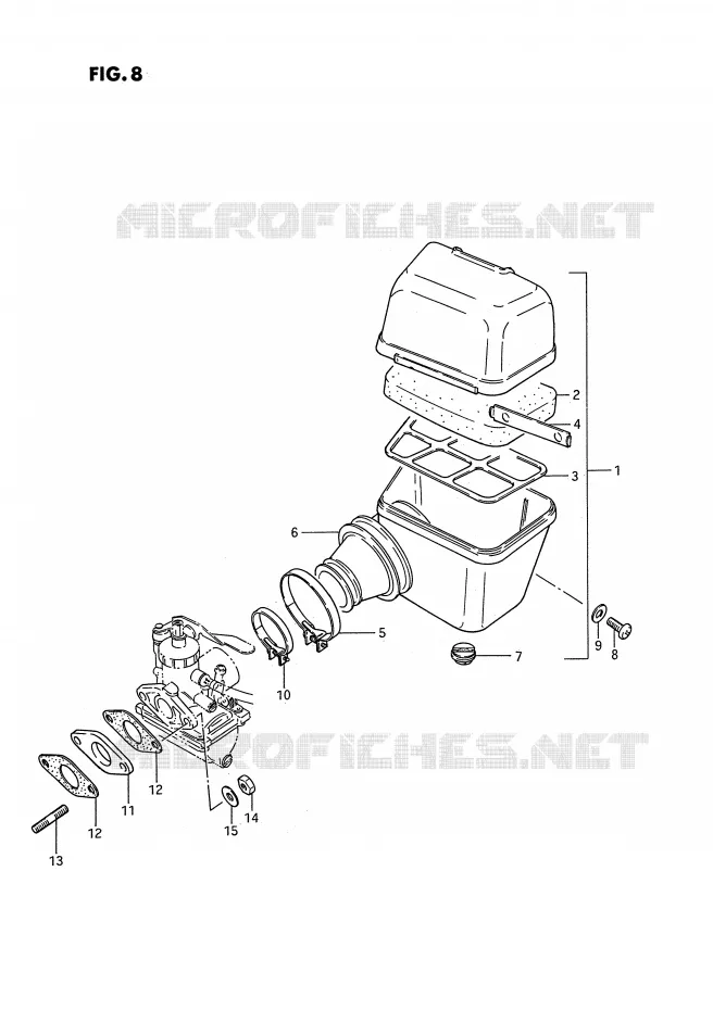 FILTRE A AIR Suzuki MOTO 50 PV 1990  PV50L(E15)