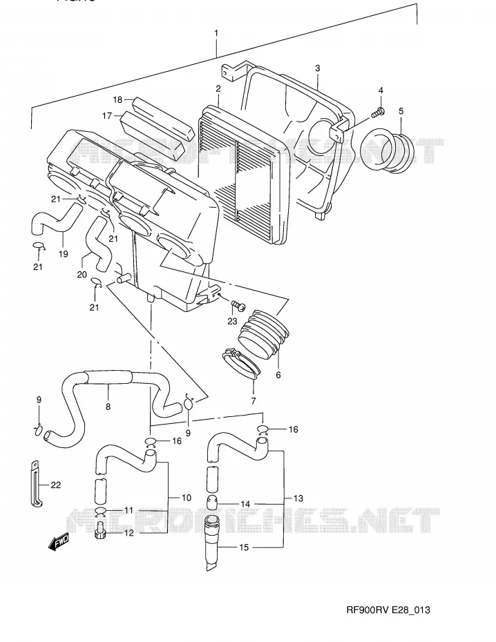 FILTRE A AIR Suzuki MOTO 900 RF 1996  RF900RT(E28)