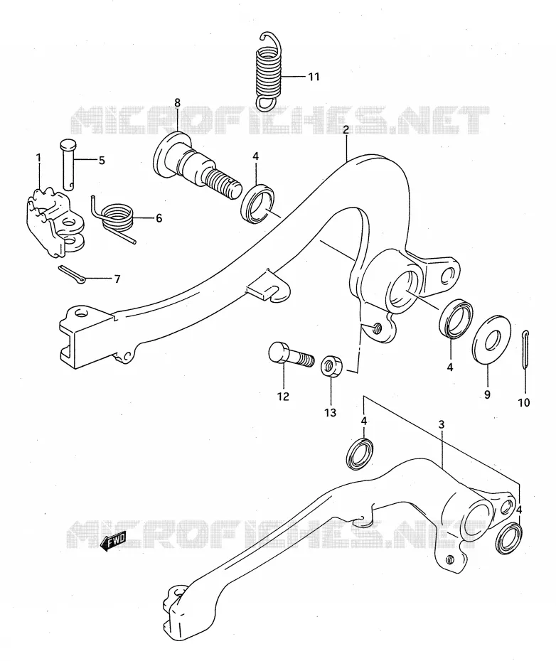 FREIN ARRIERE Suzuki MOTO 125 RM 1992  RM125N(E28)