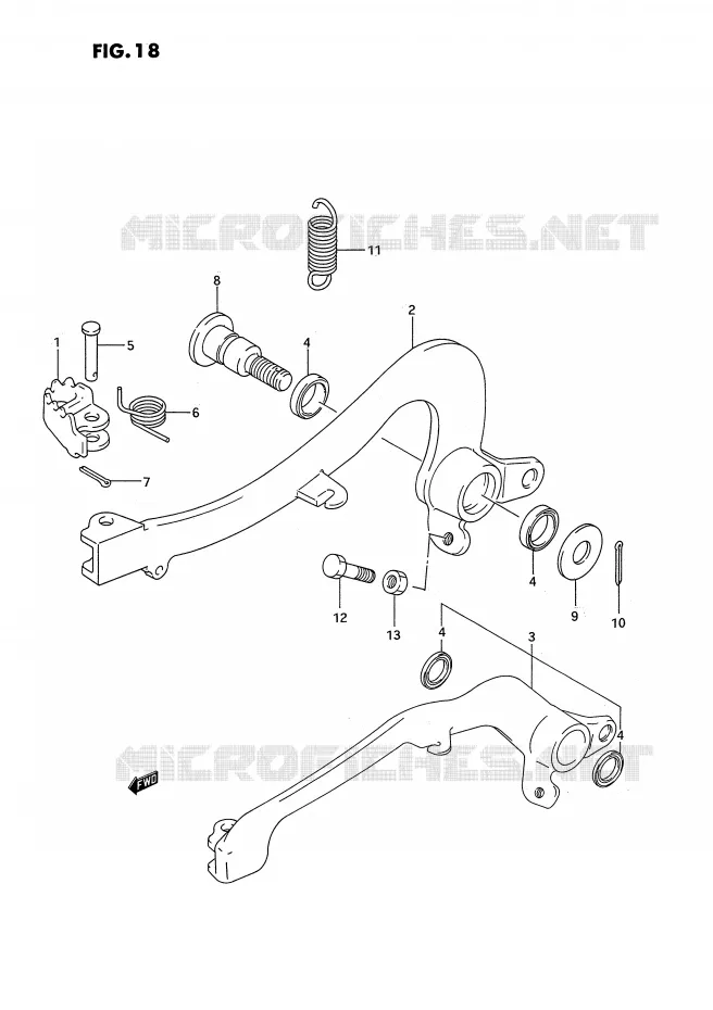 FREIN ARRIERE Suzuki MOTO 125 RM 1993  RM125P(E3)