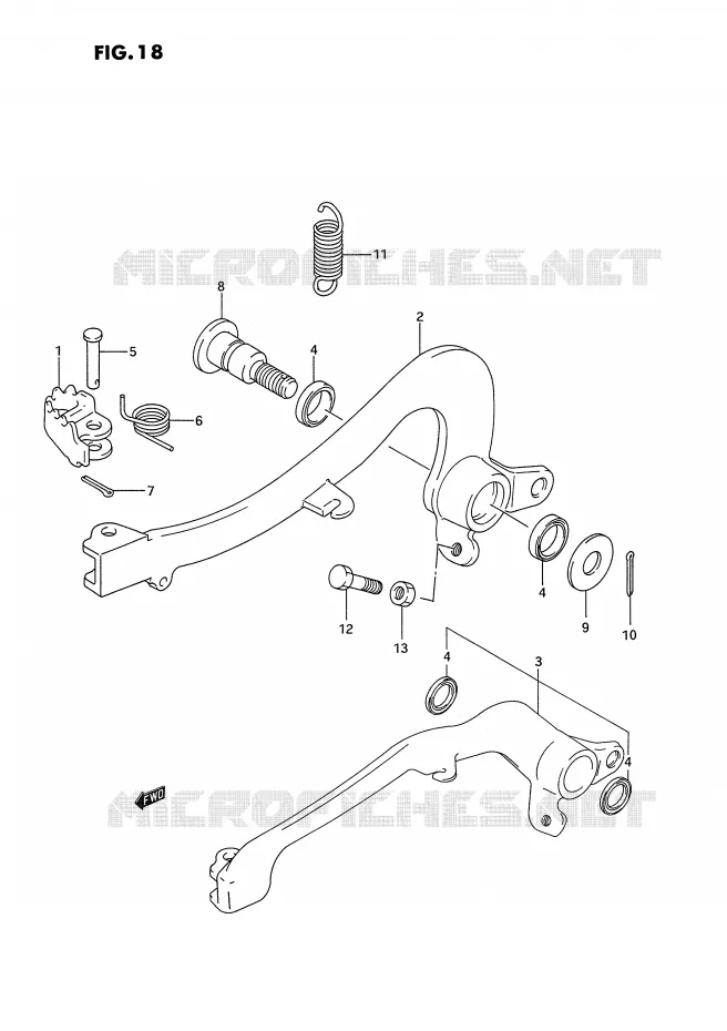 FREIN ARRIERE Suzuki MOTO 125 RM 1994  RM125R(E2)