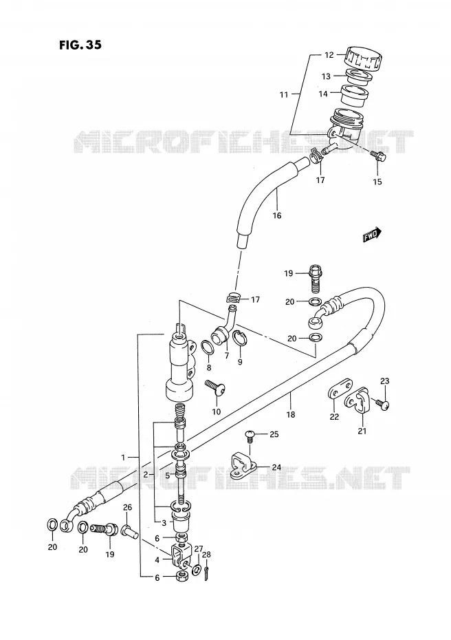 MAITRE CYLINDRE ARRIERE Suzuki MOTO 250 RM 1994  RM250R(E2)