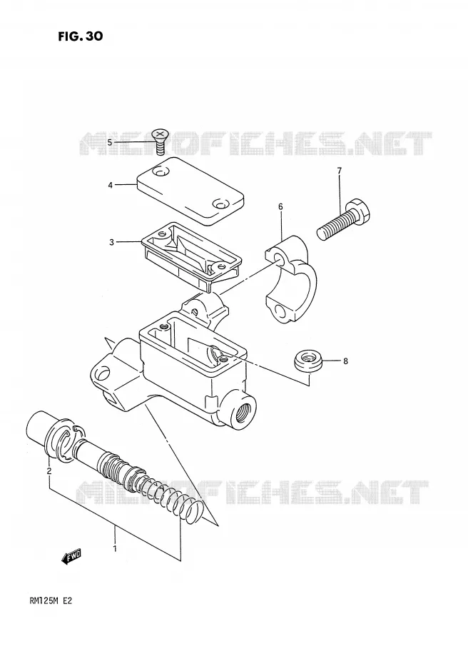MAITRE CYLINDRE AVANT Suzuki MOTO 125 RM 1991  RM125M(E2)