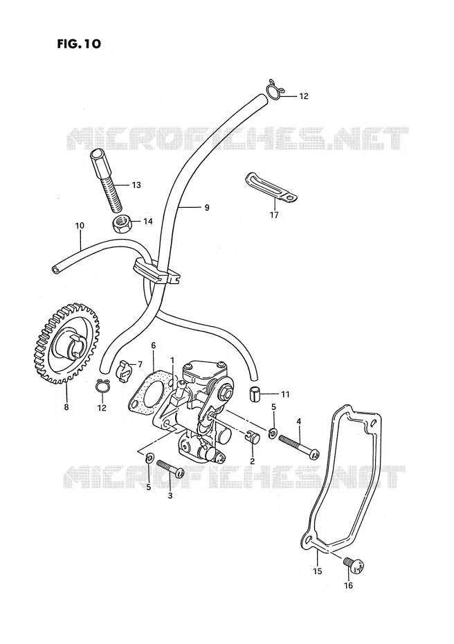 POMPE A HUILE (E16,E43,MODELE R E15,P15) Suzuki MOTO 50 PV 1999  PV50X(E15)