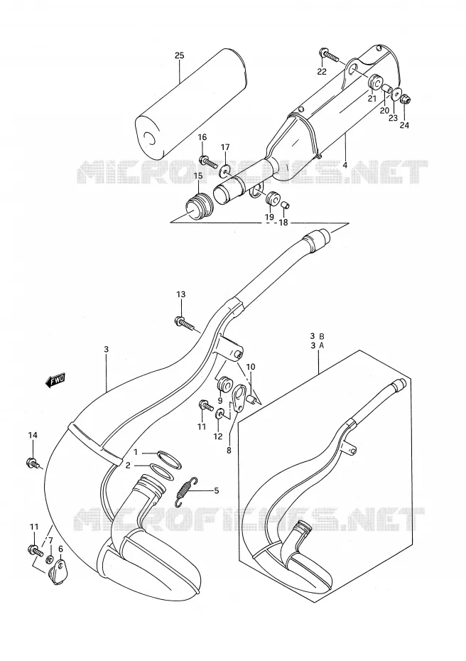 SILENCIEUX Suzuki MOTO 250 RM 1994  RM250R(E28)