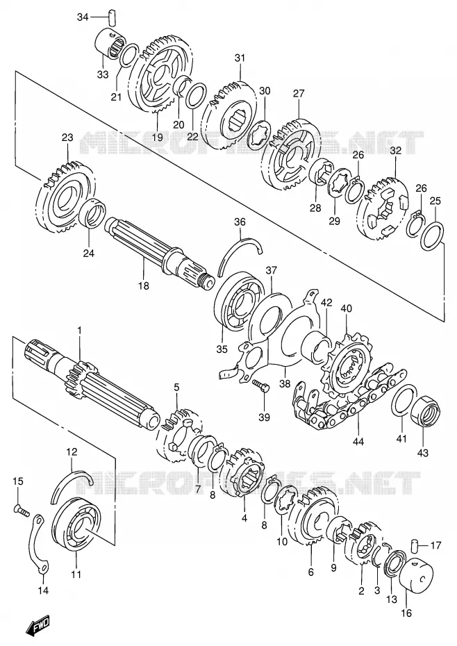 TRANSMISSION Suzuki MOTO 900 RF 1995  RF900RS(E2)