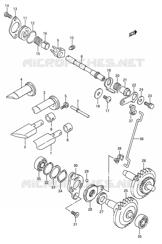 VALVE D'ECHAPPEMENT Suzuki MOTO 125 RM 1990  RM125L(E28)