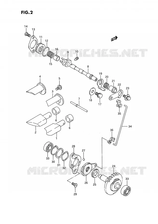 VALVE D'ECHAPPEMENT Suzuki MOTO 250 RM 1995  RM250S(E2)