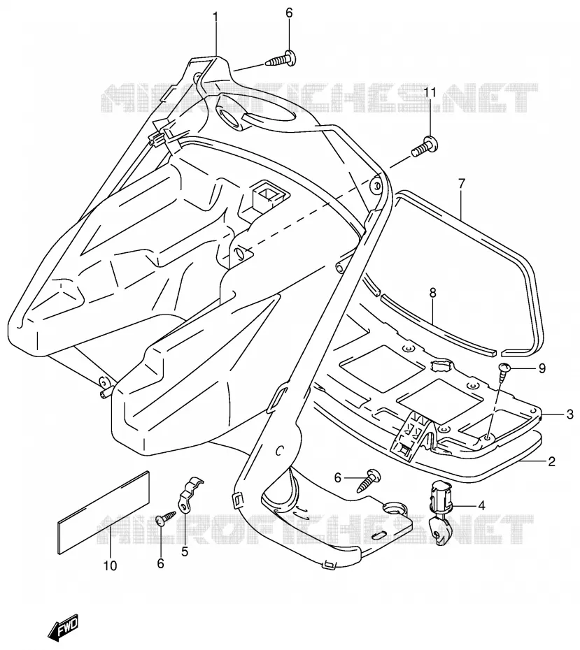 VIDE POCHE Suzuki SCOOTER 125 UE 2001  UE125CTK1(P2)