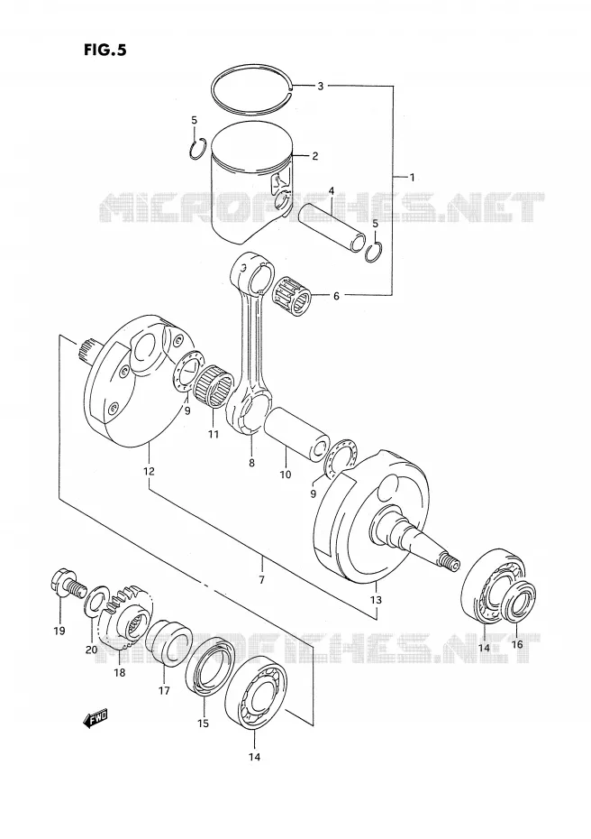 VILEBREQUIN (MODELE P) Suzuki MOTO 250 RM 1993  RM250P(E2)