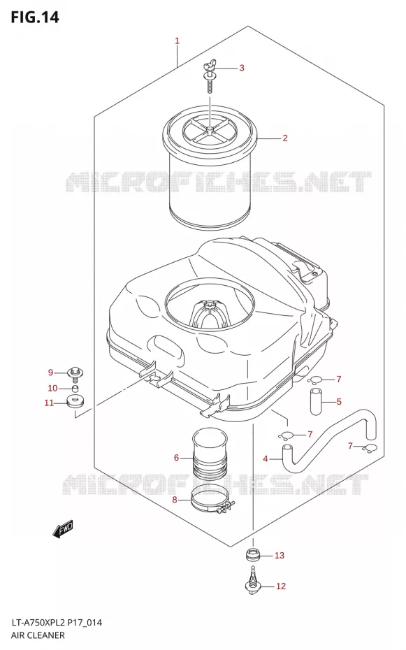 FILTRE A AIR Suzuki QUAD 750 KINGQUAD 2012  LT-A750XP L2/LT-A750XPZ L2 (P17,P24)