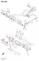 ENSEMBLE DE SELECTION DE VITESSES MOTEUR/TRANSMISSION 600 suzuki-moto GSR 2006 2103000019