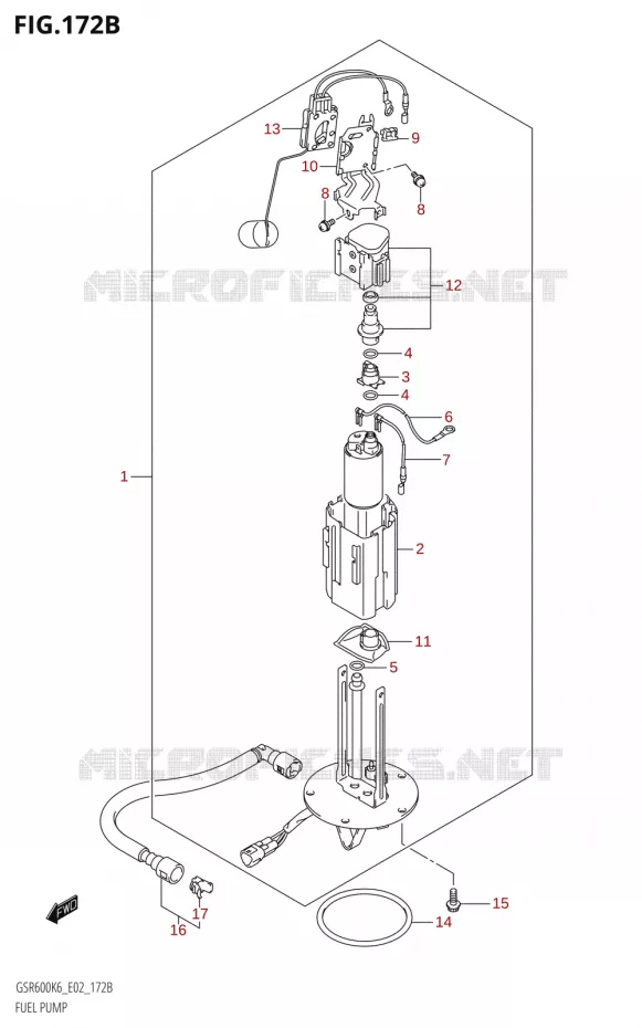 POMPE A ESSENCE) Suzuki MOTO 600 GSR 2006  GSR600UK6(E19)