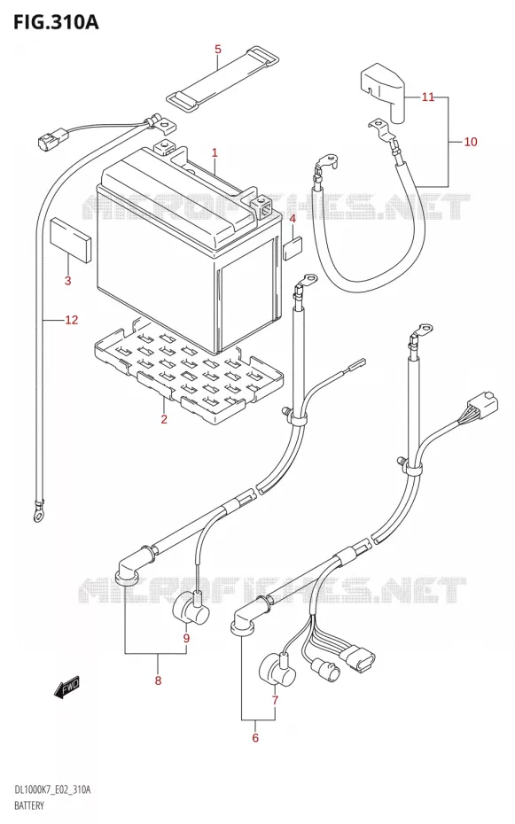 BATTERIE Suzuki MOTO 1000 V-STROM 2009  DL1000K9(E2)