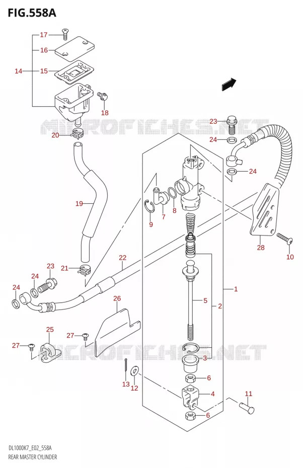 MAITRE CYLINDRE DE FREIN ARRIERE Suzuki MOTO 1000 V-STROM 2007  DL1000K7(E2)