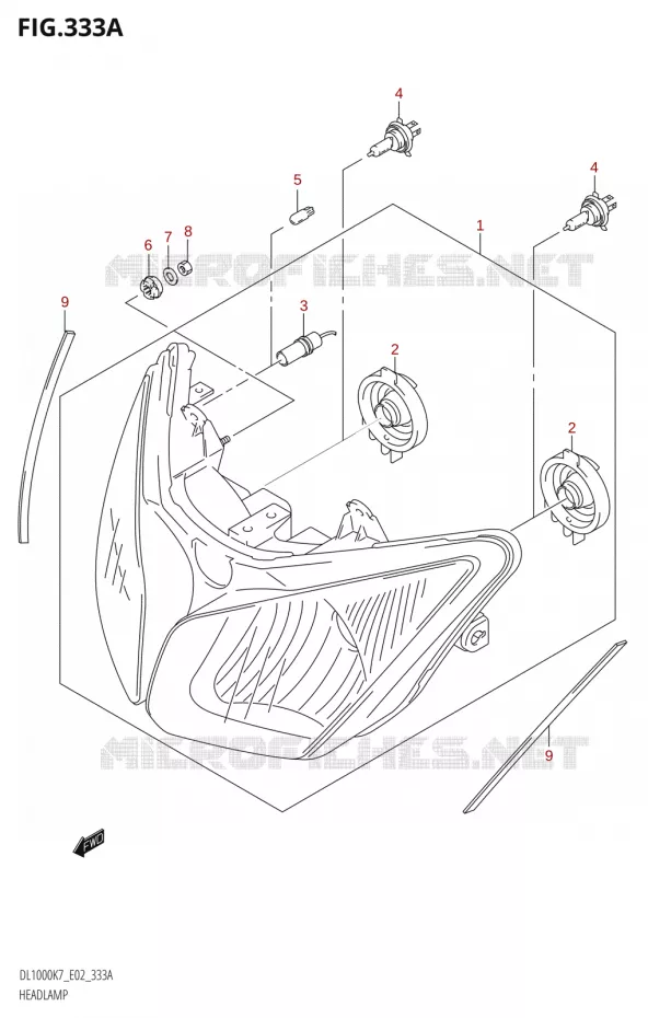 PHAREMP (E02) Suzuki MOTO 1000 V-STROM 2009  DL1000K9(E2)