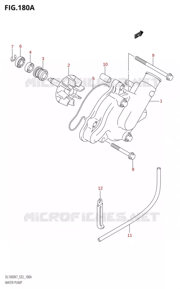 POMPE A EAU Suzuki MOTO 1000 V-STROM 2007  DL1000K7(E2)