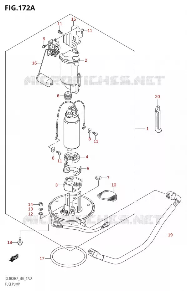POMPE A ESSENCE Suzuki MOTO 1000 V-STROM 2009  DL1000K9(E2)