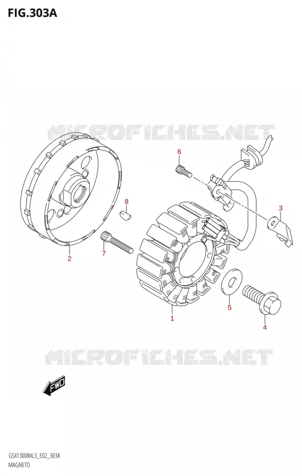 ALLUMAGE ROTOR - STATOR Suzuki MOTO 1300 HAYABUSA 2013  GSX1300RA L3 (E02)